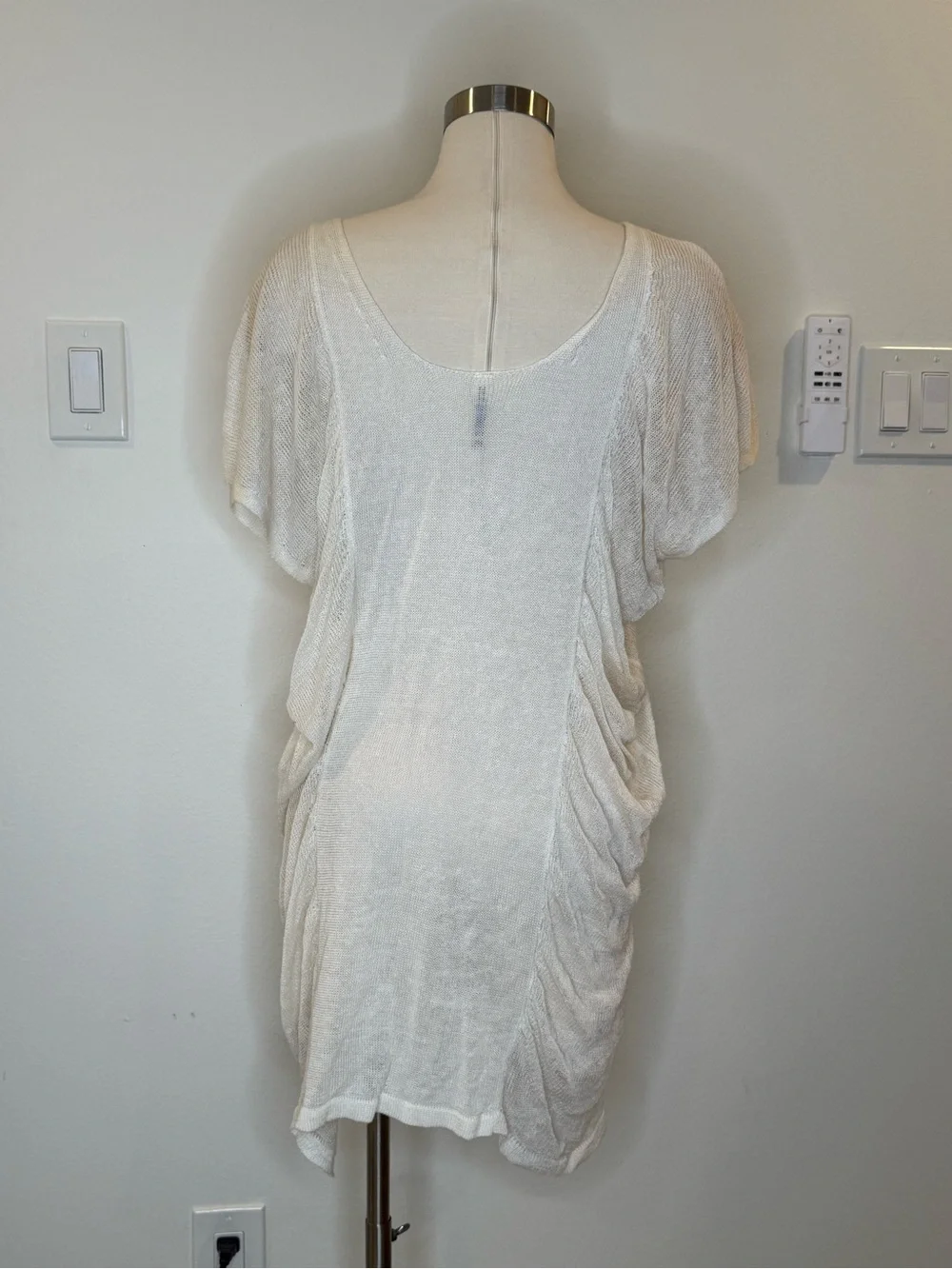 Victoria's Secret White Beaded Scoop Swim Coverup